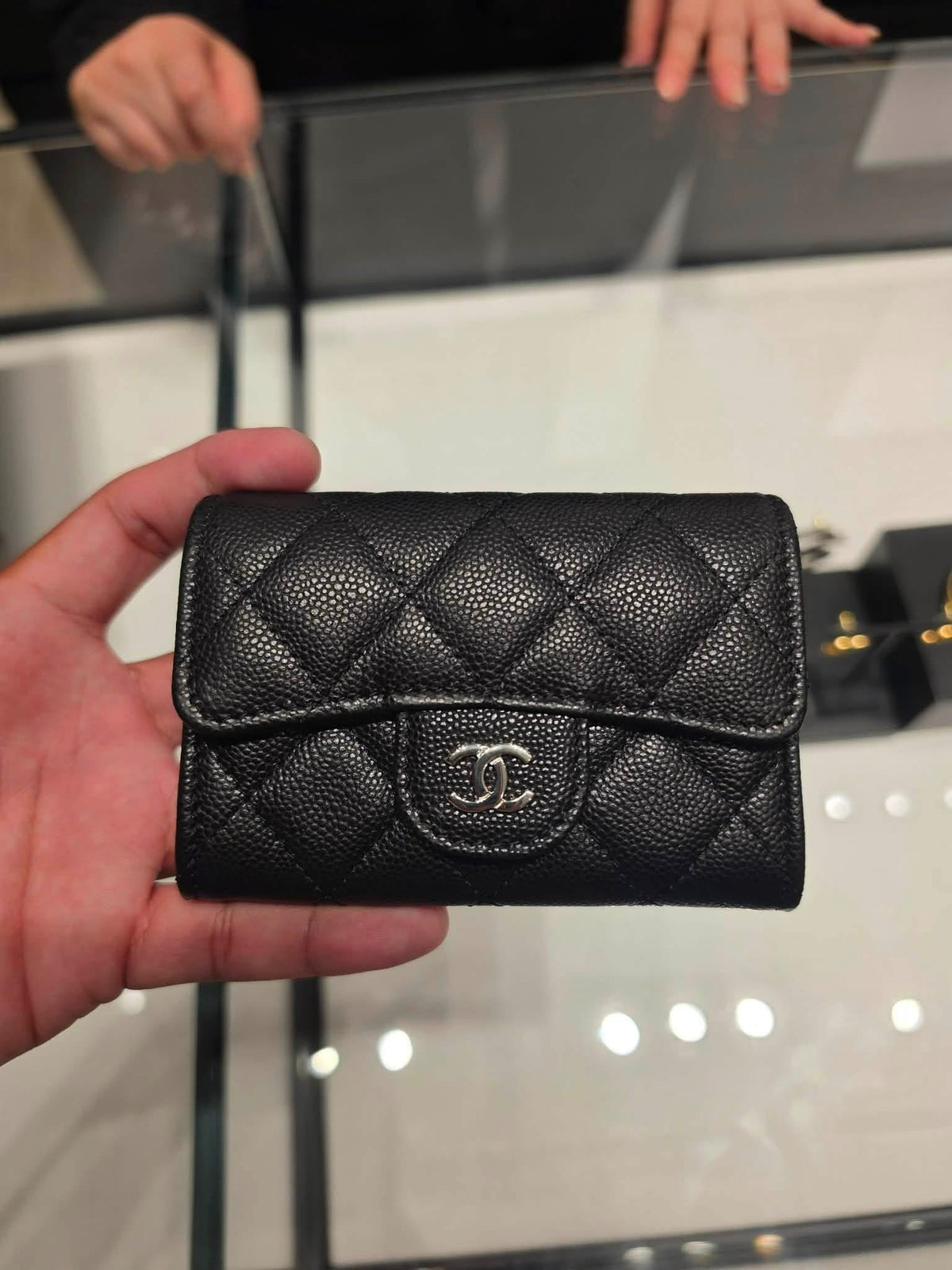 Chanel cardholder flap with zip