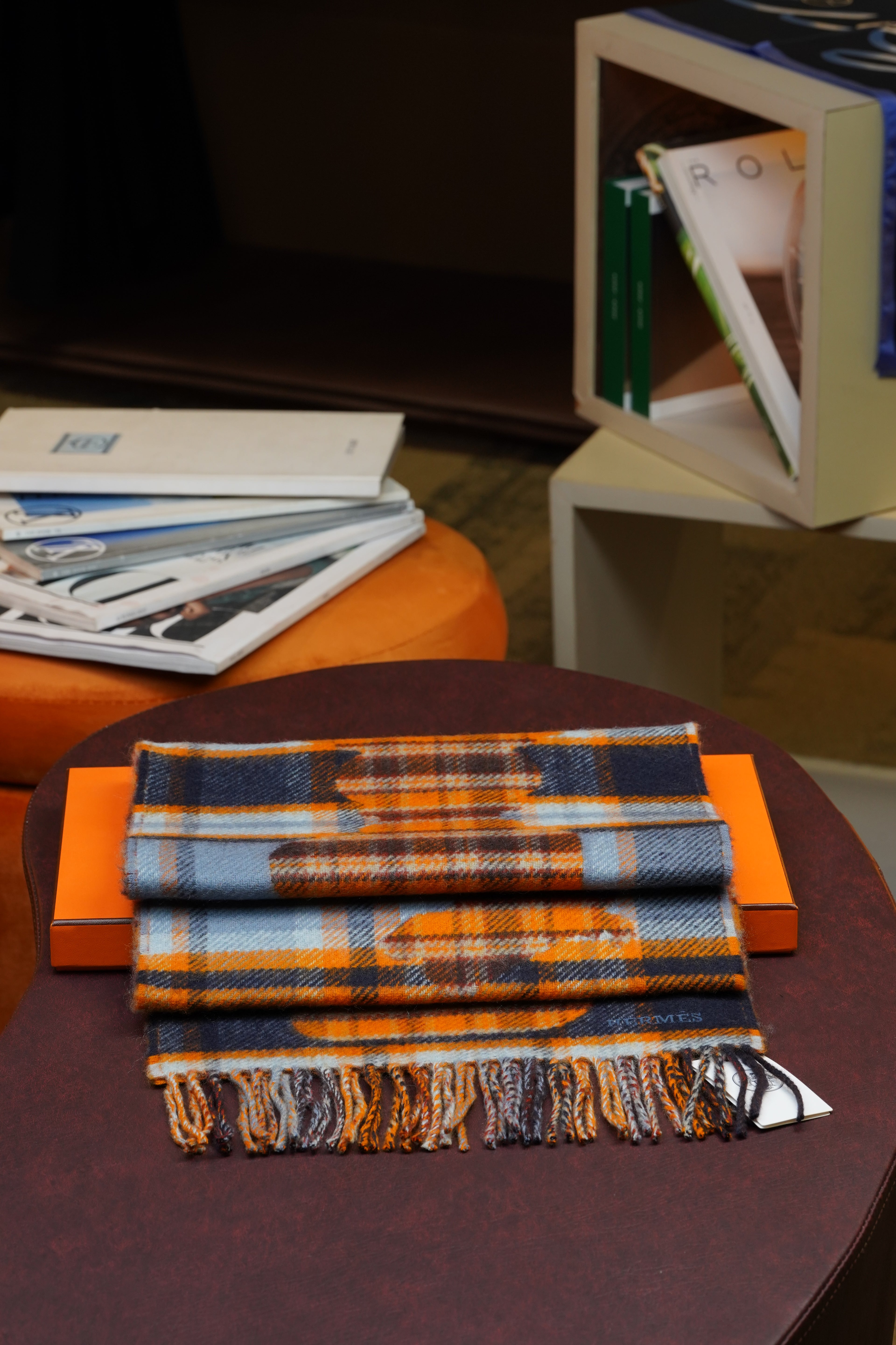 Hermes Scarf Cashmere (Orange)