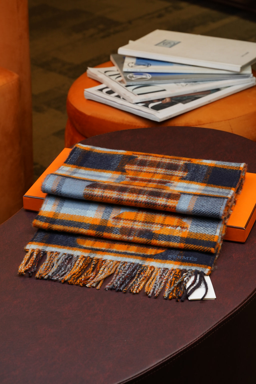 Hermes Scarf Cashmere (Orange)