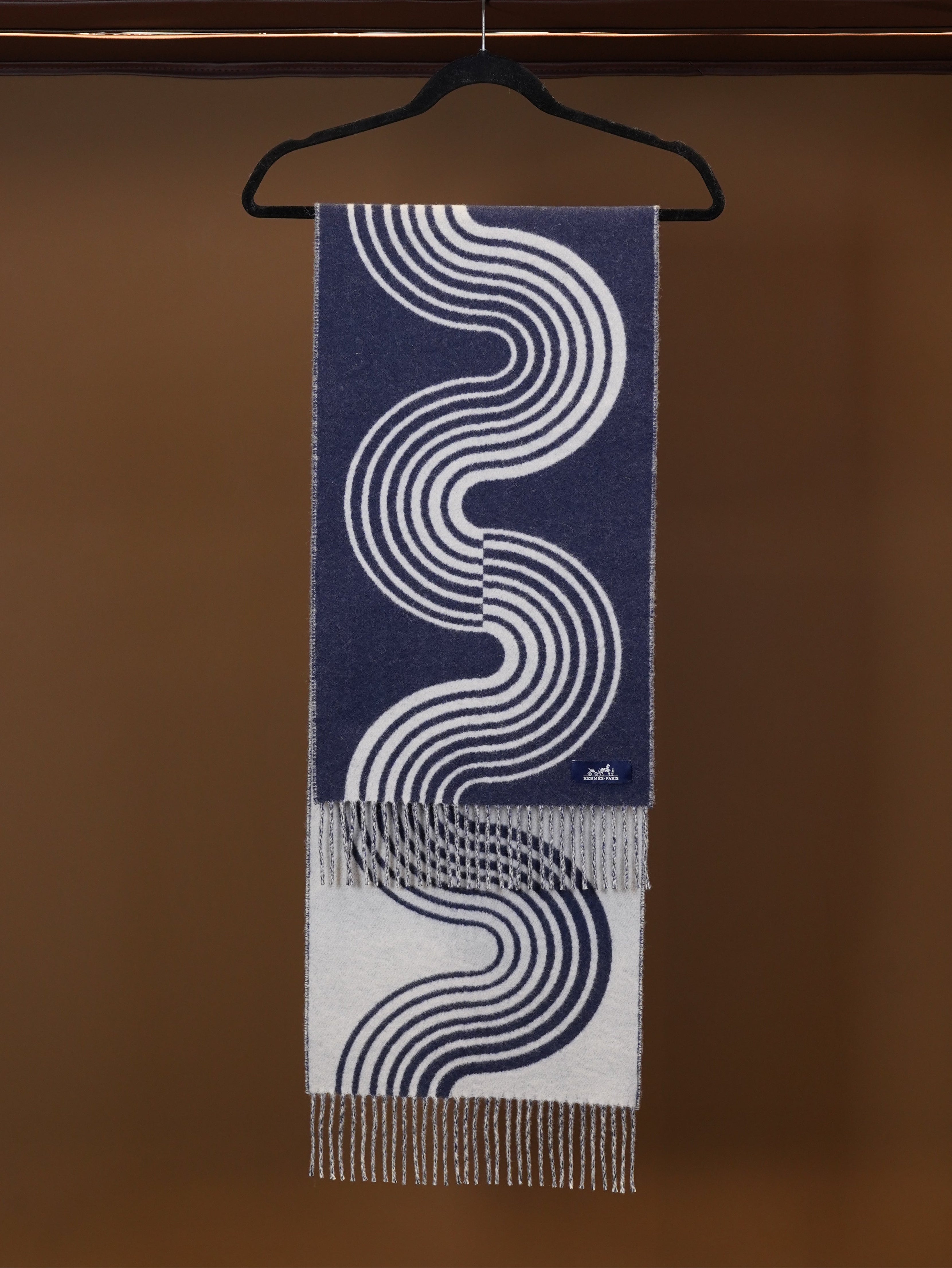 Hermes Scarf Cashmere (Blue)