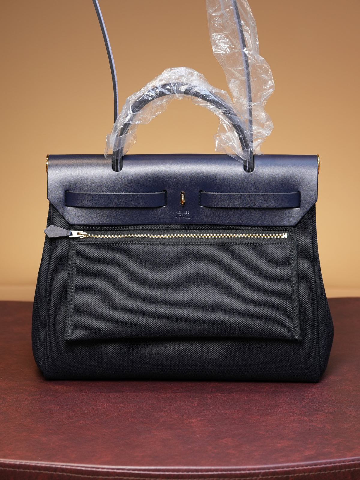 Hermes Herbag Zip Pocket 31 - Bleu/Noir