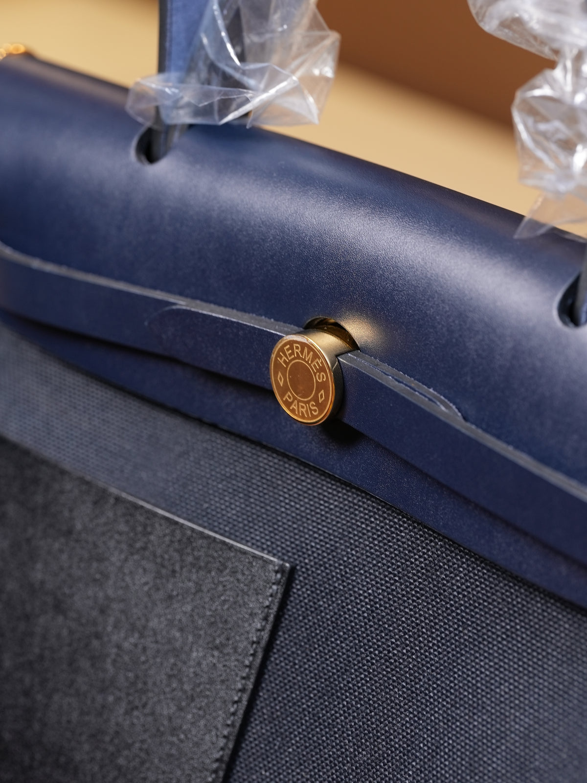 Hermes Herbag Zip Pocket 31 - Bleu/Noir