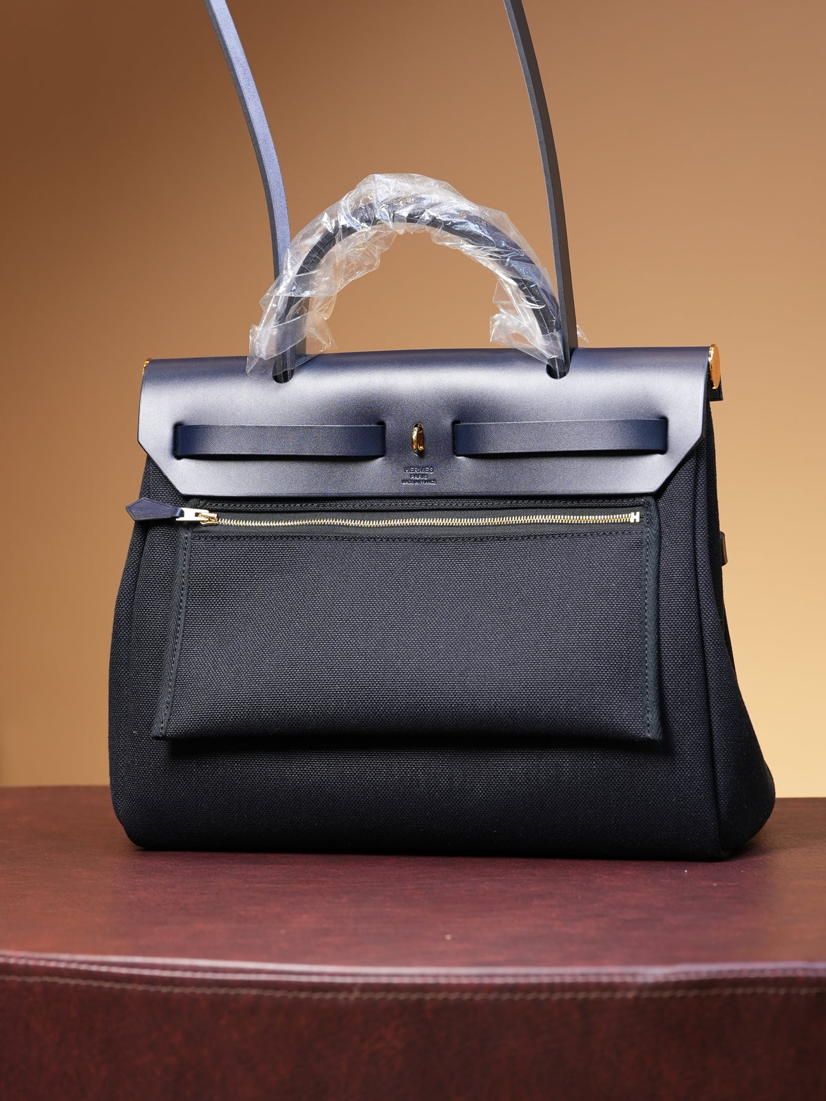 Hermes Herbag Zip Pocket 31 - Bleu/Noir
