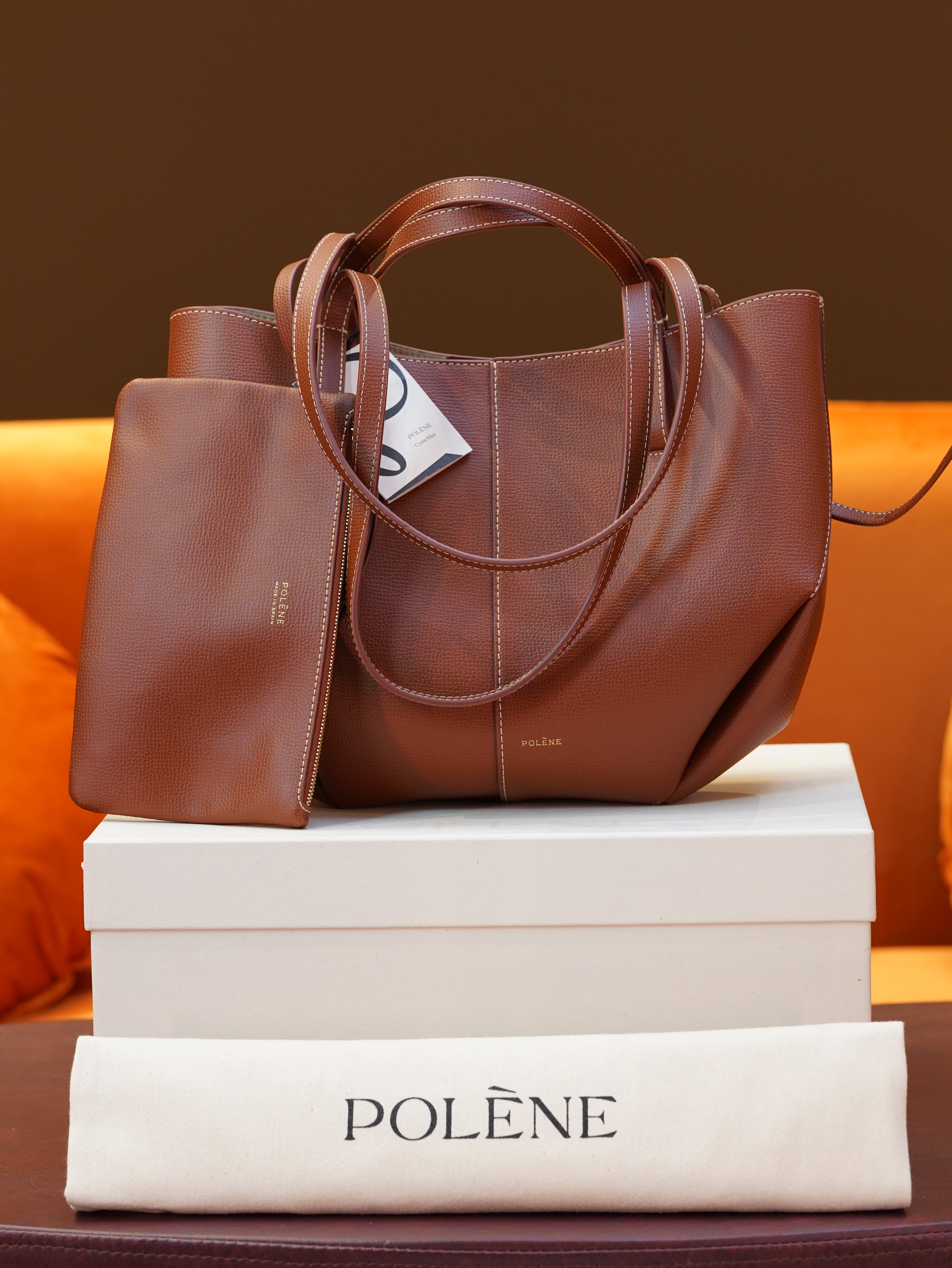Polène Cyme Mini - Cognac