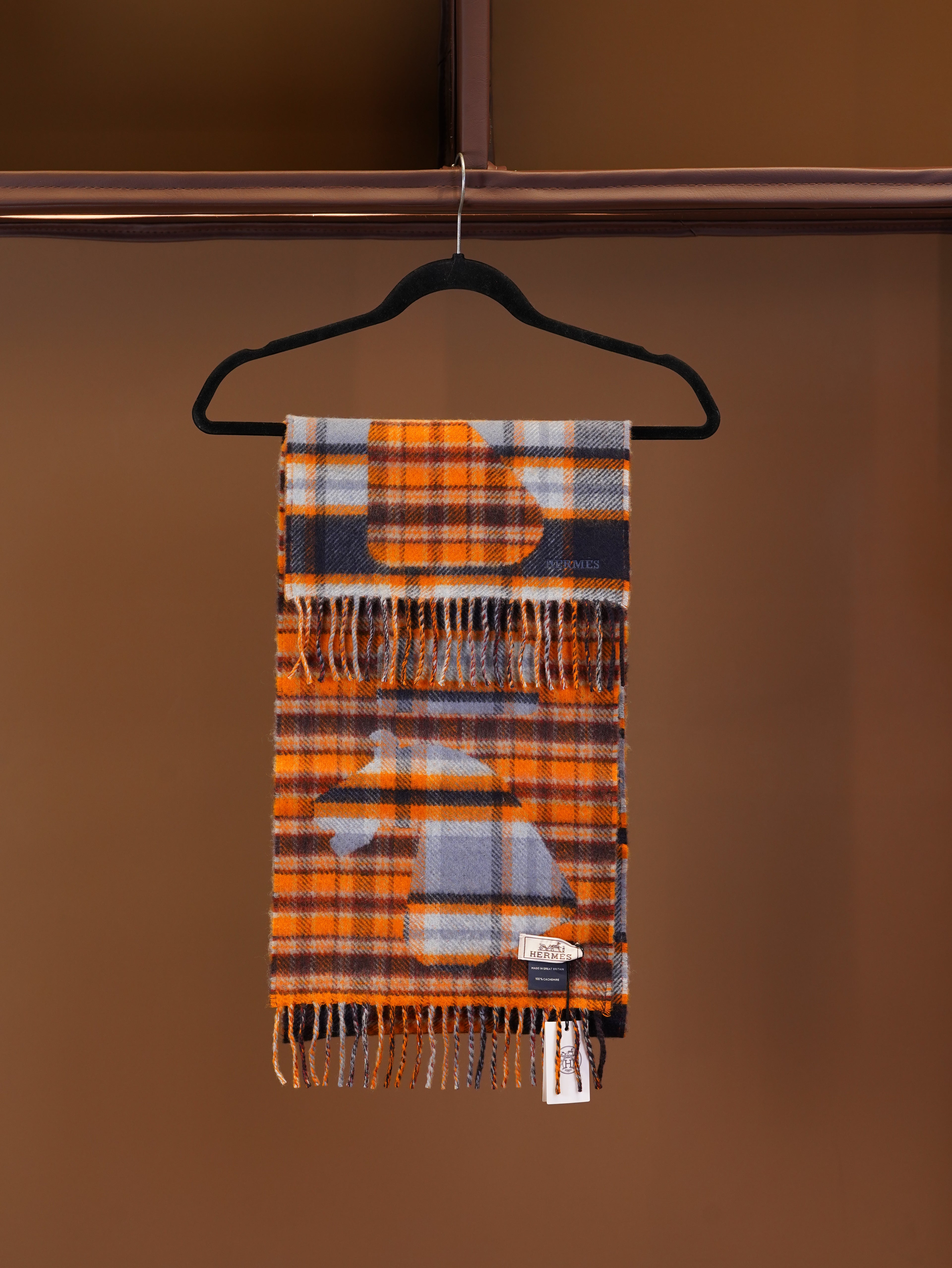 Hermes Scarf Cashmere (Orange)